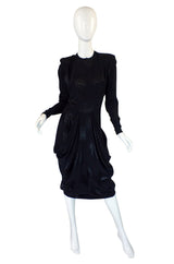 1940s Silk Draped Femme Fatale Dress
