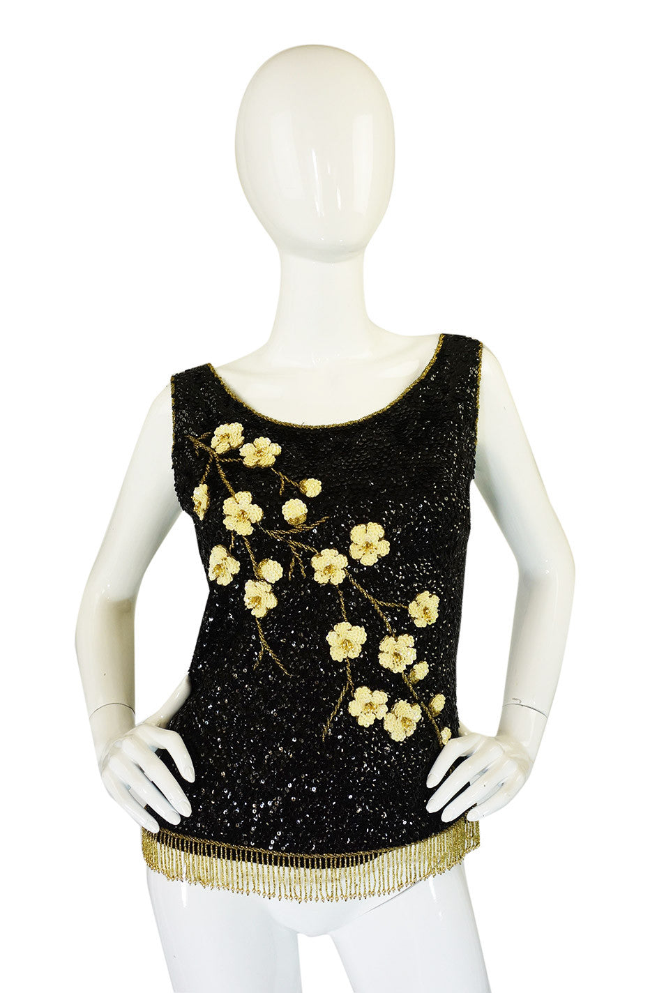 1950s Hand Sequin Shell W 3D Flowers – Shrimpton Couture