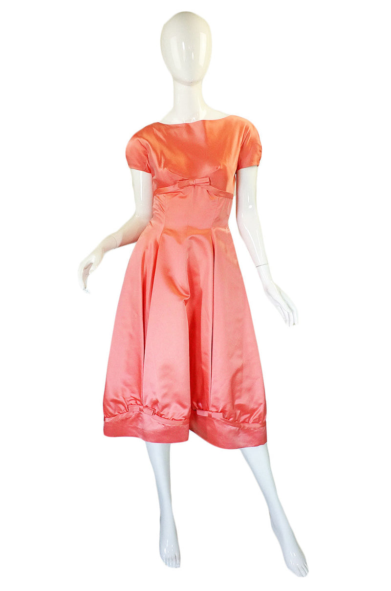 1950s Harvey Berin Silk Peach Dress
