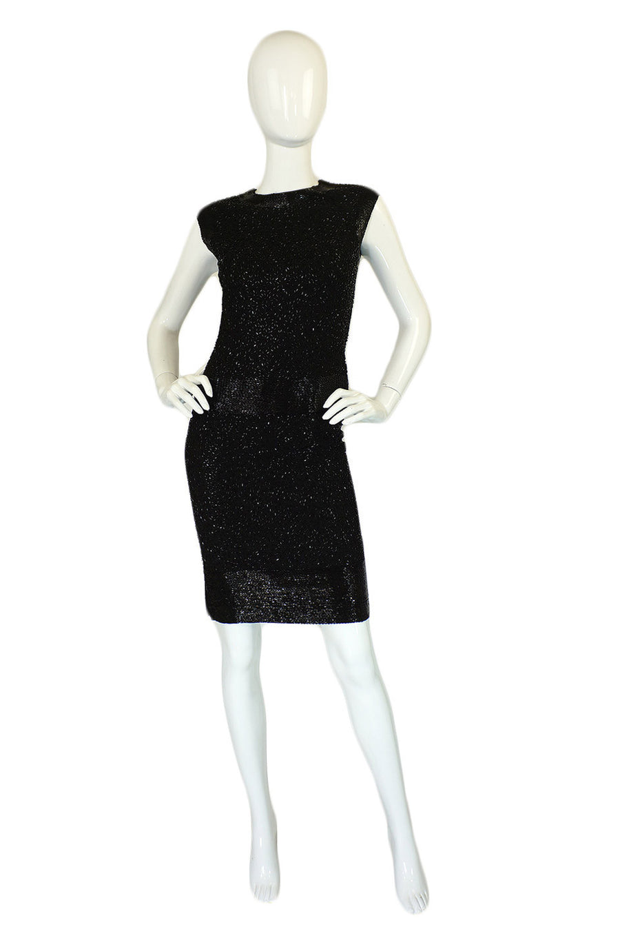 1950s Heavily Beaded Amelia Gray Dress Shrimpton Couture 1950s Heavily Beaded Amelia Gray Dress Shrimpton Couture