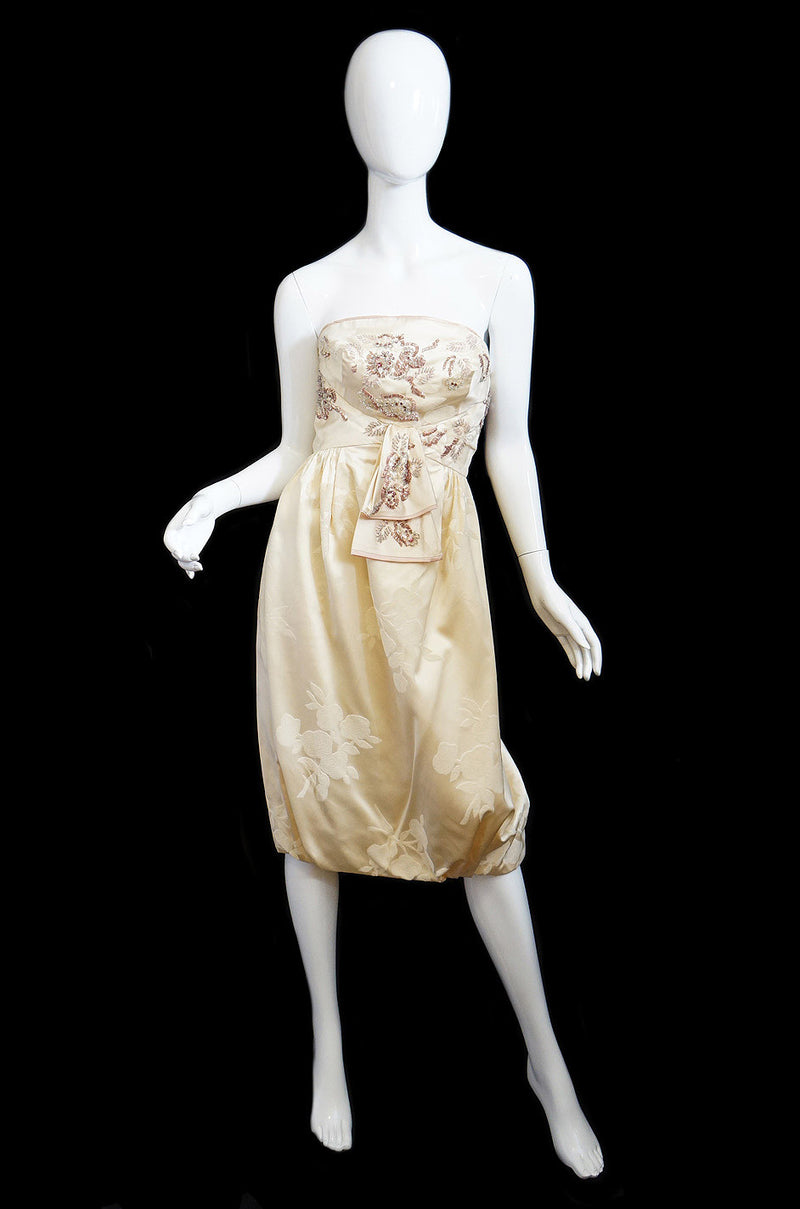 1950s Helena Barbieri Beaded Dress