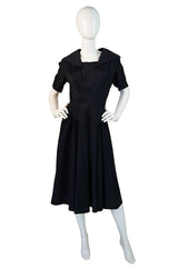 1950s Rare Jacques Fath Silk Day Dress