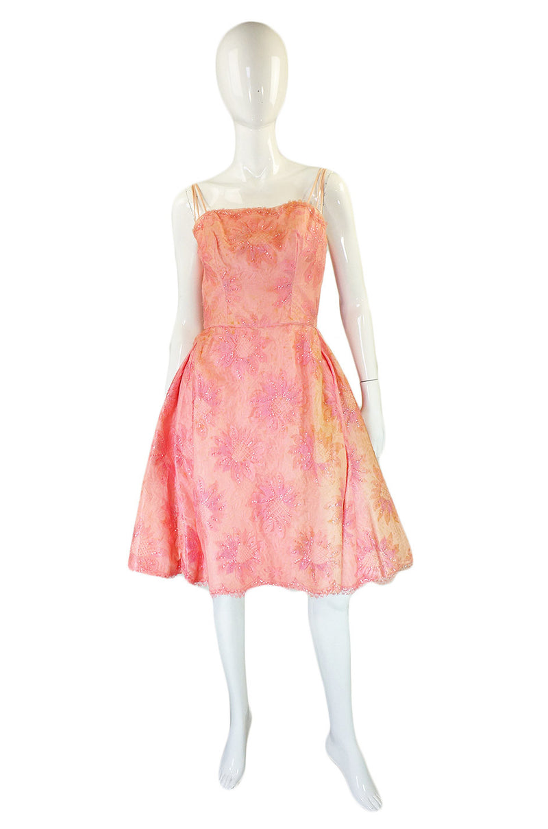 1950s Pink Lace Dance Dress