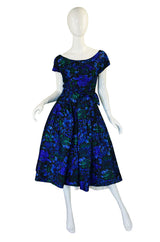 1950s Stunning Blue Silk Suzy Perette