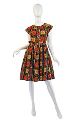 1950s Floral Print Wrap Sundress by Swirl