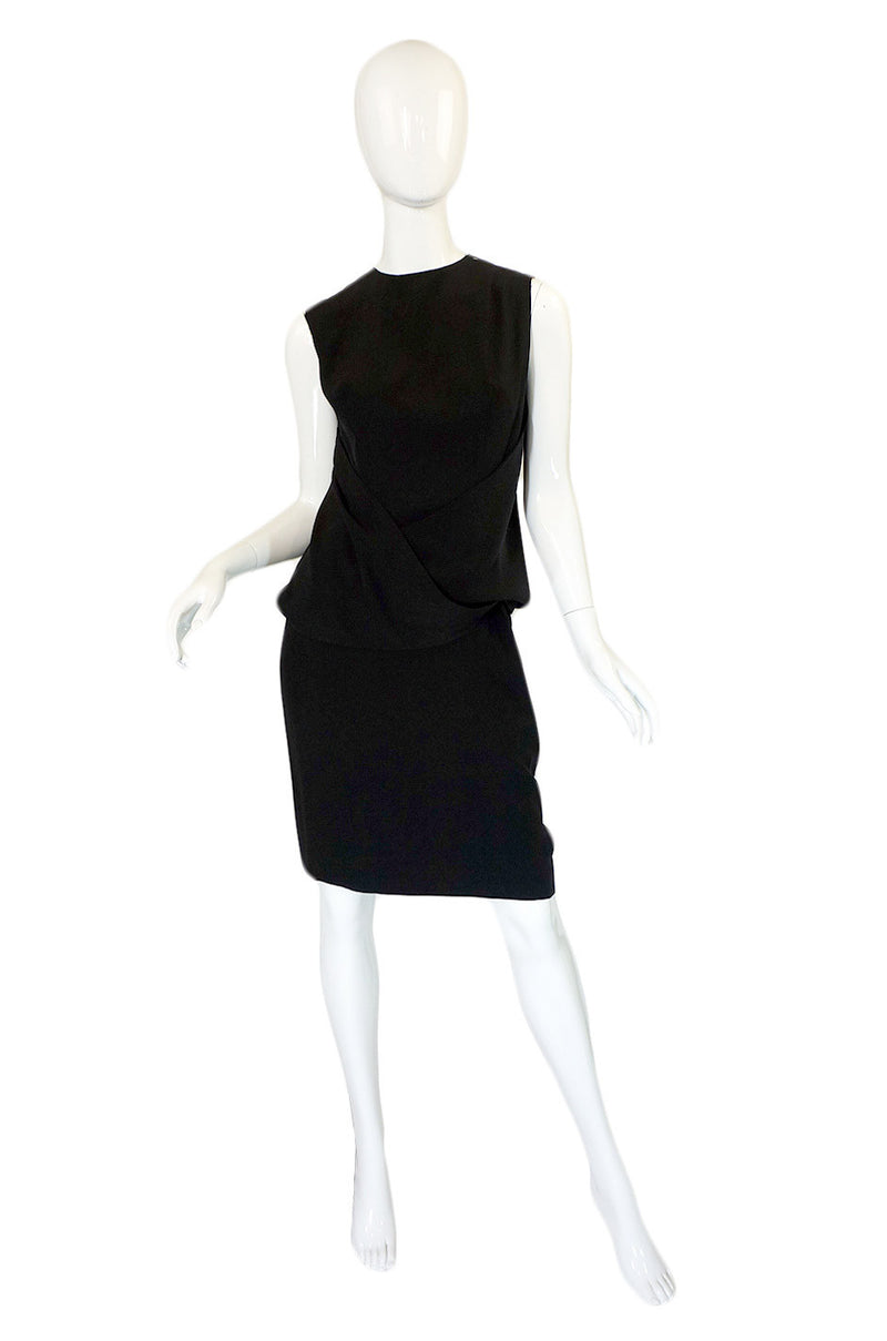 1950s Avant Garde Draped Silk Dress