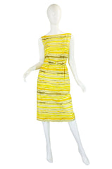 1950s Helen Whiting Yellow Bow Dress