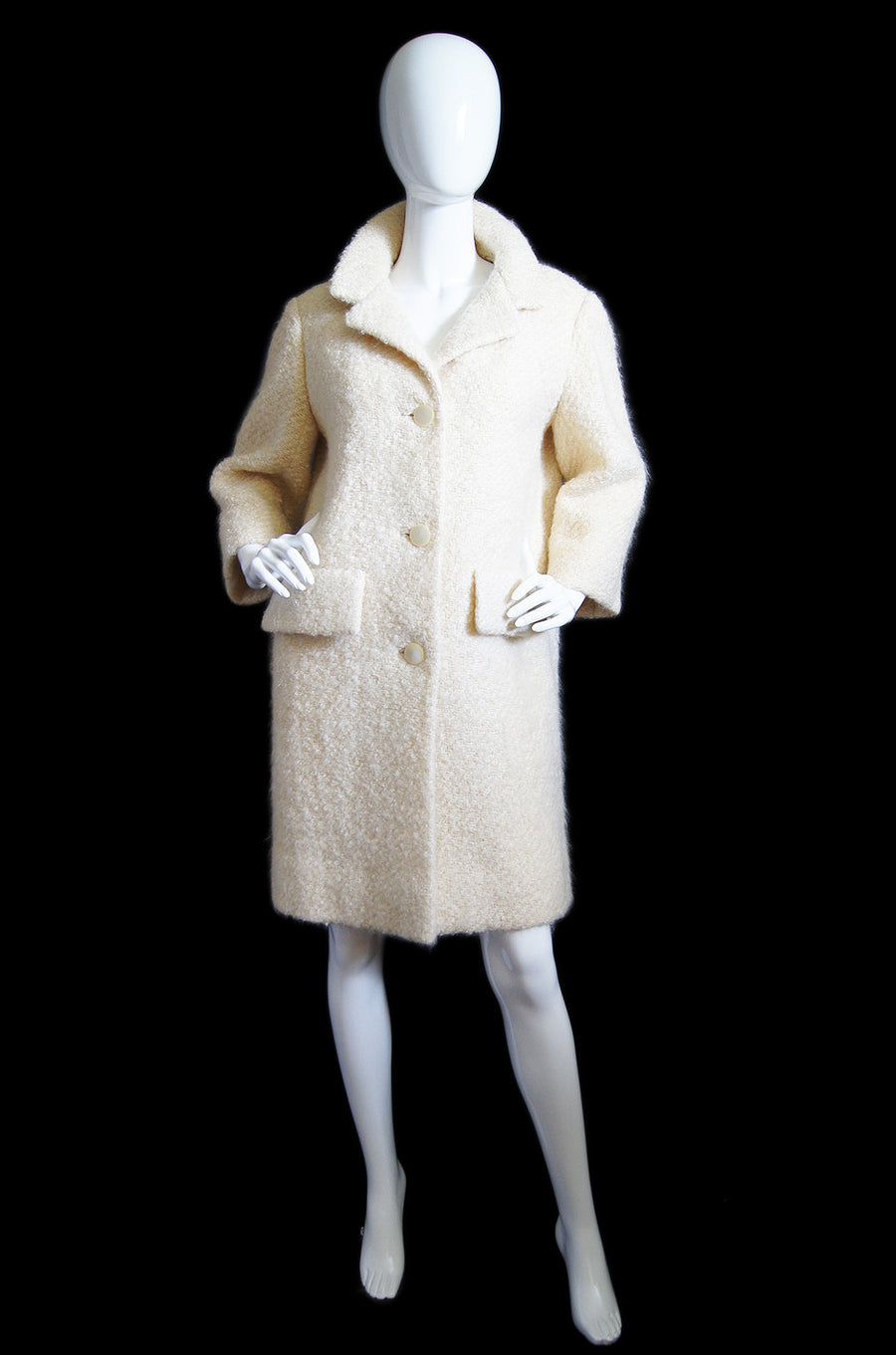 〈 Balenciaga 〉Vintage Wool Coat ＊ 1950s Balenciaga Numbered Couture Coat – Shrimpton Couture