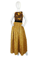 1960s Neiman Marcus Gold Beaded Gown