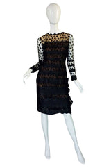 1970s Bill Blass Lace & Ribbons Dress