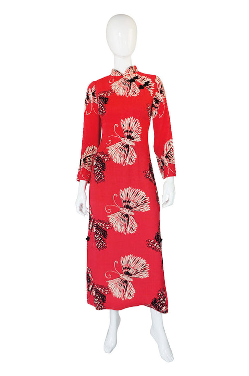 1960s Cheongsam Butterfly Dress