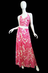 1960s Custom Thai Silk 4 Piece Pink Set