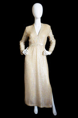 1960s Fred Perlberg Sequin Silk Dress