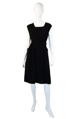 1950s Larger Wool Crepe Day Dress