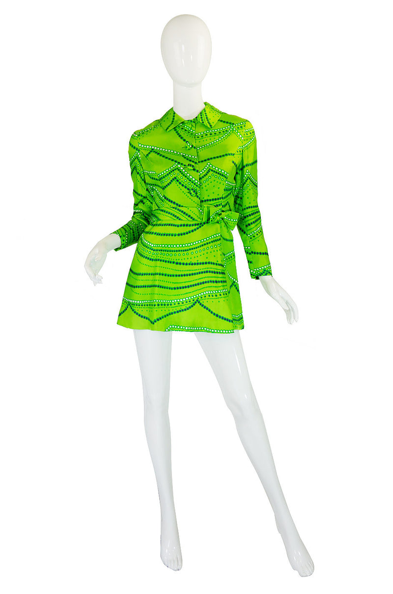 1960s Micro Mini Silk Dress & Jacket