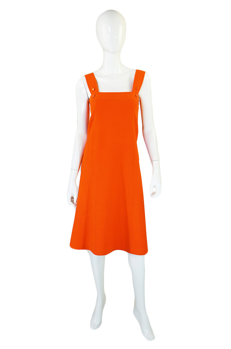 1960s a line dress 1960s Orange Courreges A-Line Dress – Shrimpton Couture