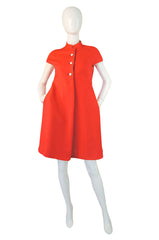 1960s Mod Orange Geoffrey Beene Dress