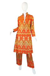 1960s Orange & Gold Mollie Parnis Set