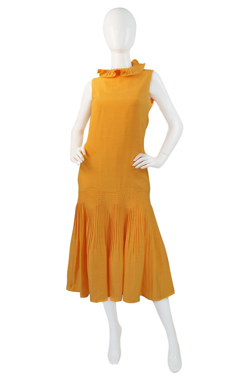 1960s Pierre Cardin Couture Pleat Dress
