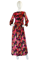 1960s Pink Chenille & Metallic Dress