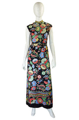 1972 Silk Print Adele Simpson Dress