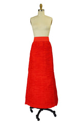 1960s Sybil Connolly Pleated Linen Skirt
