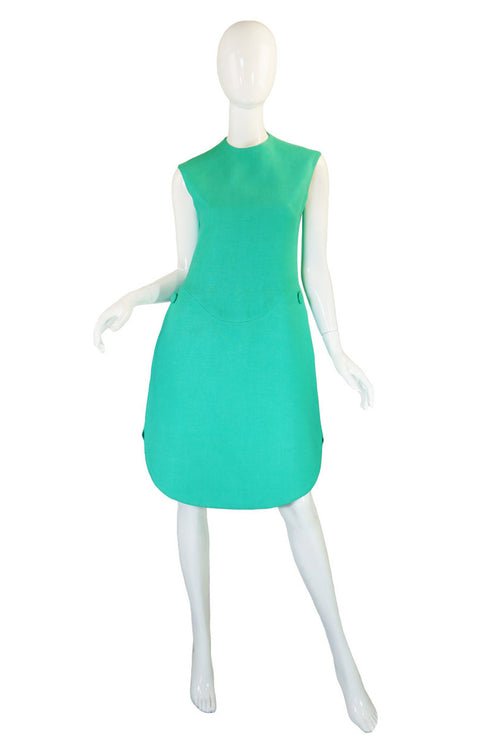 1960s Turquoise Couture Beene Dress