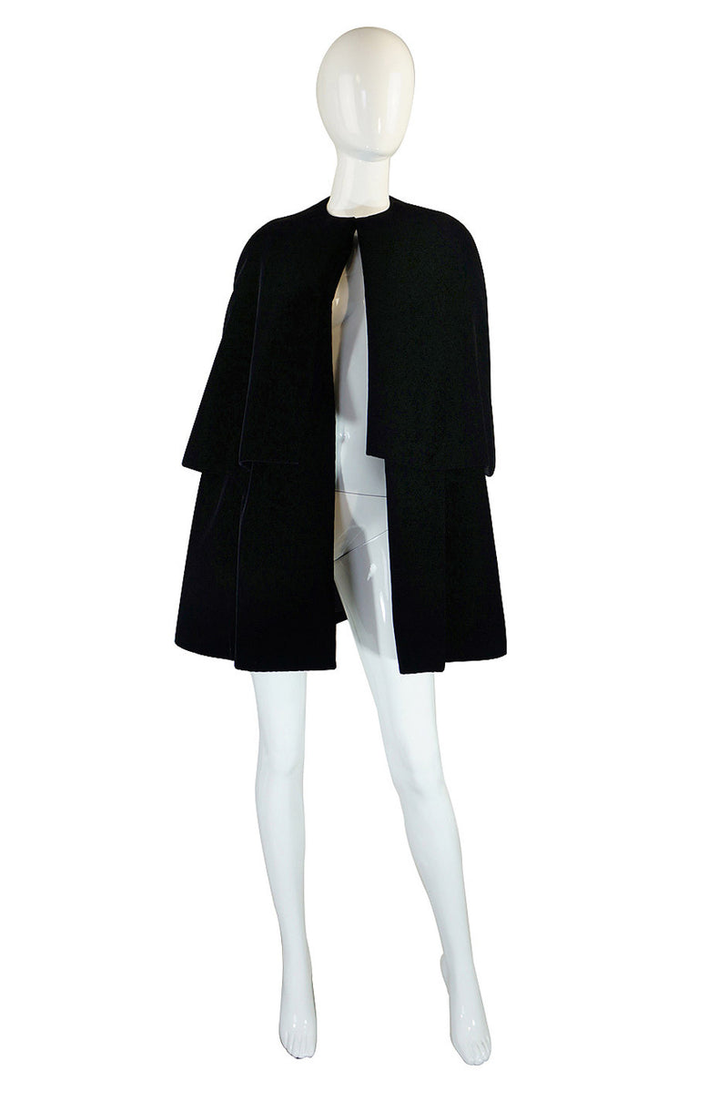 1967 Couture Christian Dior Velvet Cape