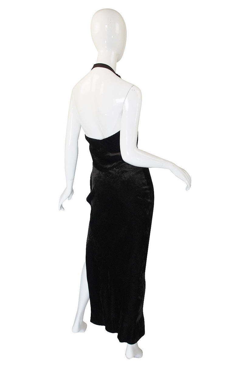 1990s Galliano for Christian Dior Velvet Gown