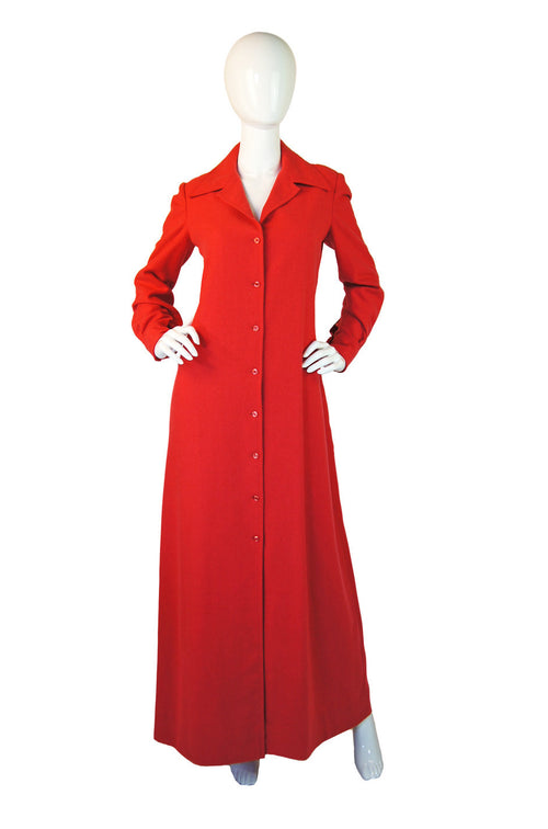 1970s Cashmere Halston Maxi or Coat