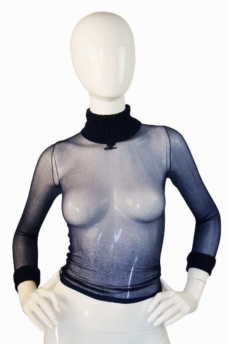 1970s Courreges Mesh Top Org. Packet