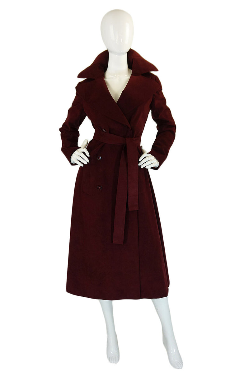 1972 Halston Ultra Suede Trench Coat