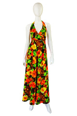 1970s Hawaiian Barkcloth Halter Dress – Shrimpton Couture