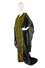 1970s Hippie Chic Embroidered Caftan