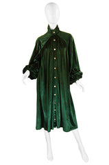 1970s Jean Varon Green Dress or Coat