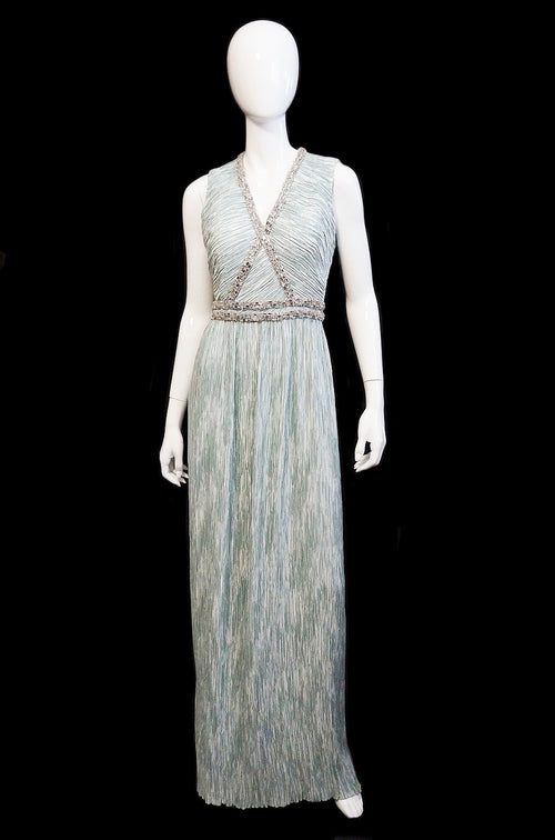 1970s Mary McFadden Couture Silk Gown