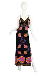 1970s Printed Maurice Maxi Dress