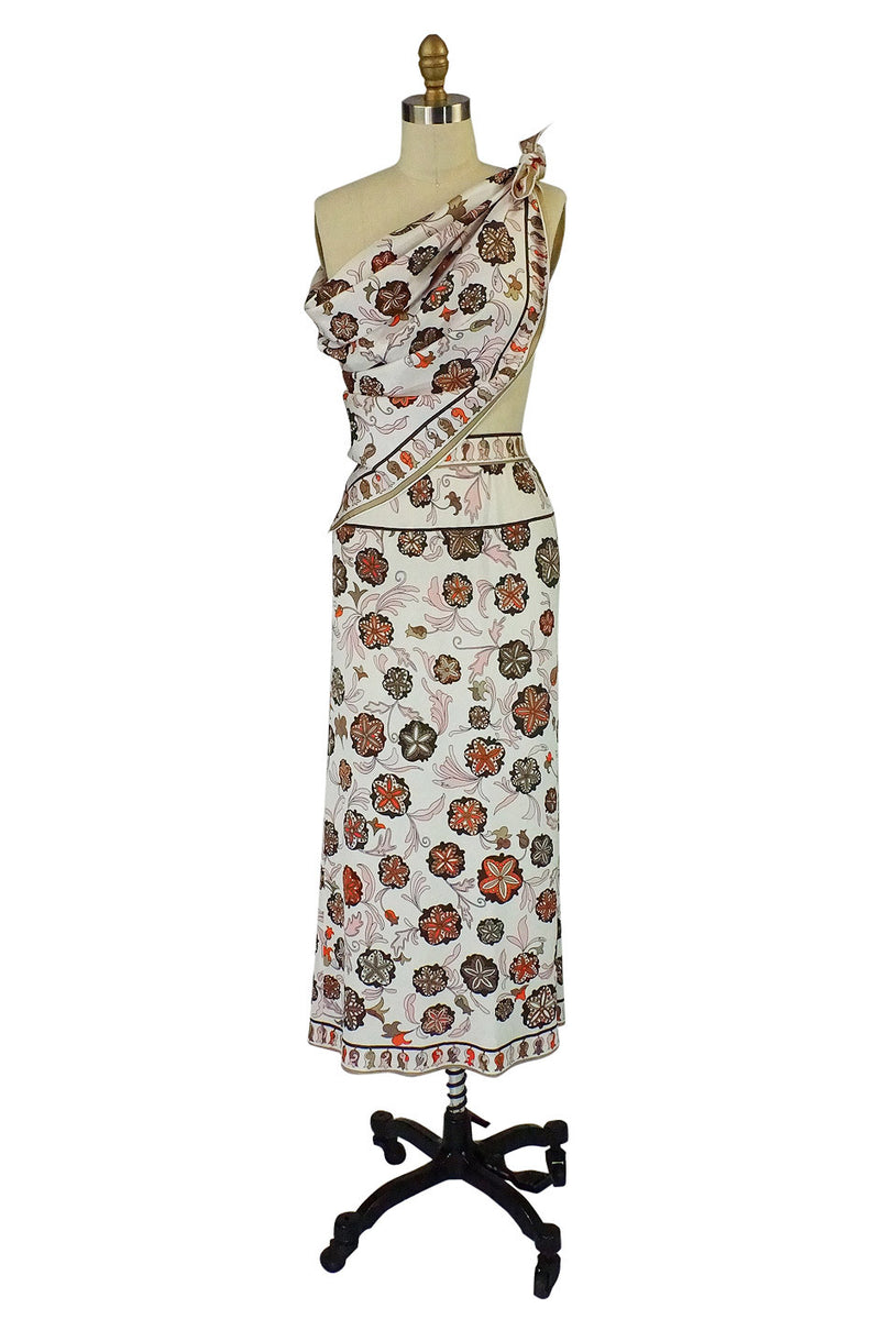 1970s Pucci Silk Skirt and Matching Scarf