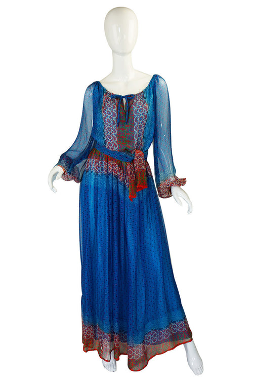 Rare 1970s Bellville Sassoon Silk Dress