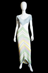 1970s Rare Laura Biagotti Cut Out Dress