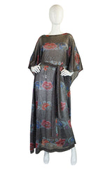 1970s Rare Metallic Missoni Caftan Gown
