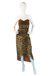 1970s Silk Chiffon Lillie Rubin Leopard