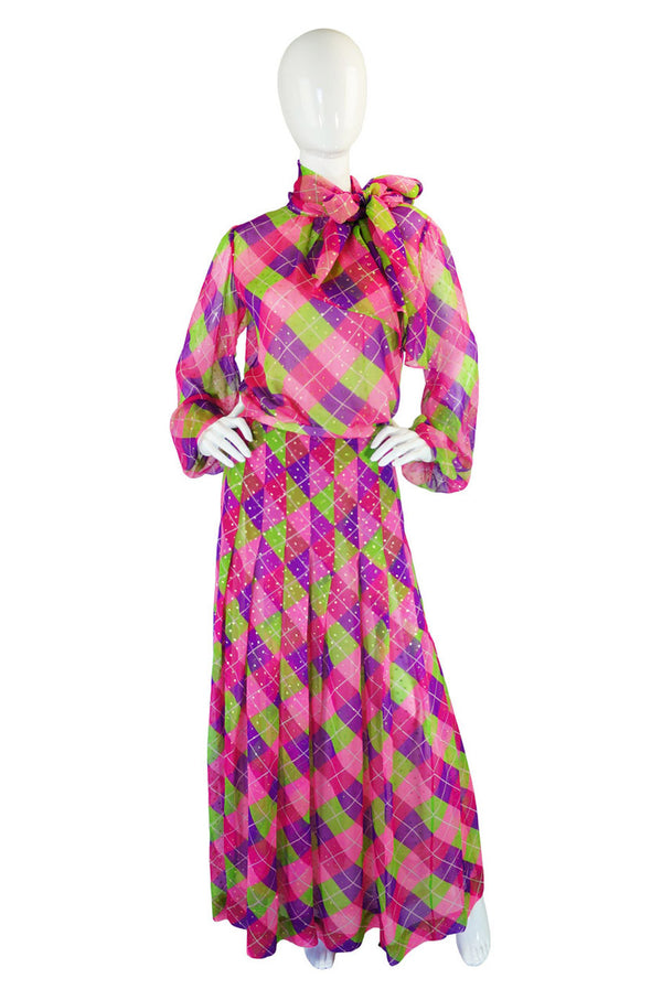 c1979 Yves Saint Laurent Harlequin Set