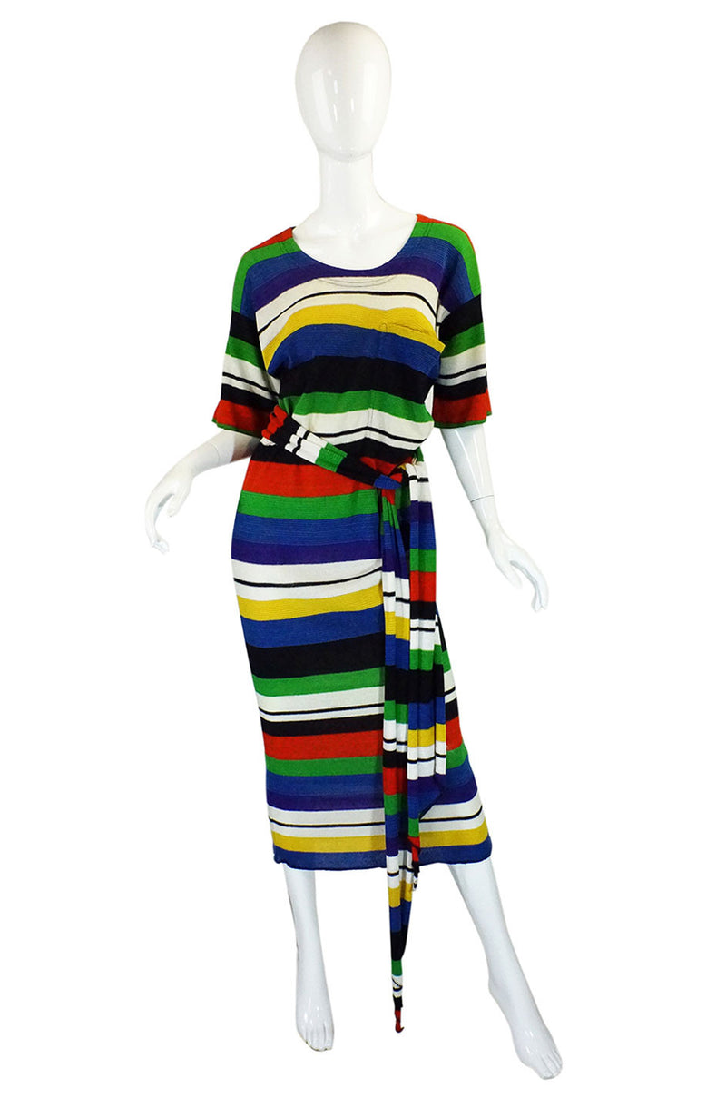 1970s Vivid Striped Knit Missoni Dress