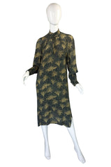 Late 1970s Ted Lapidus Silk Tunic Dress