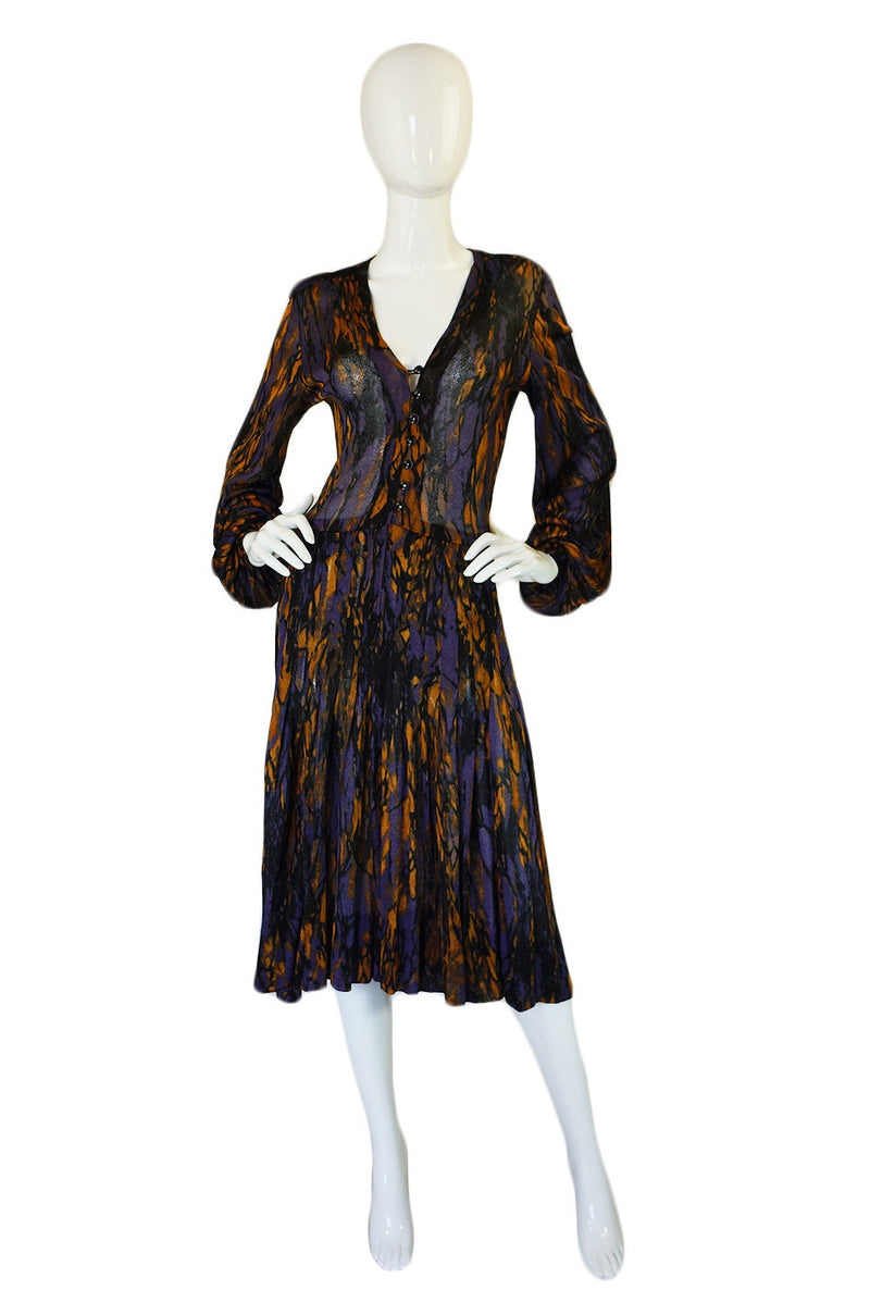 1970s Yves Saint Laurent Silk Knit Dress 1970s Yves Saint Laurent Silk Knit Dress