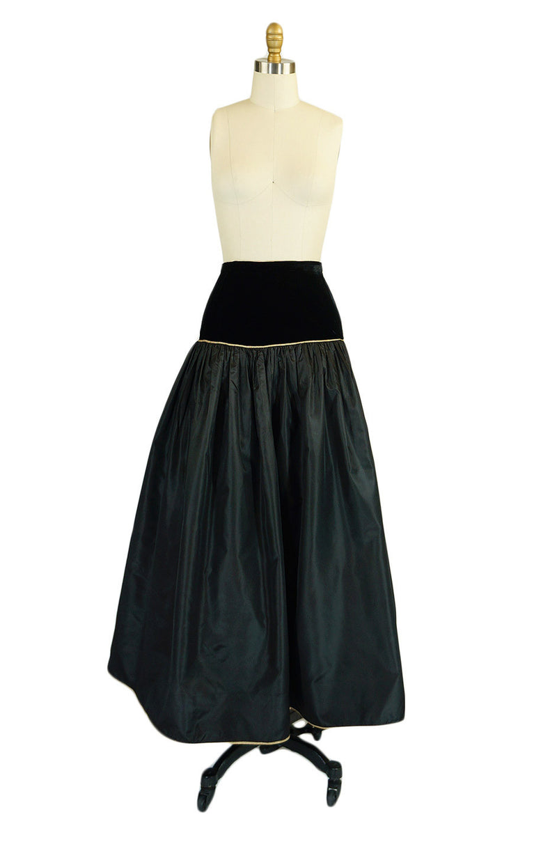 1970s YSL Silk Taffeta Ball Gown Skirt