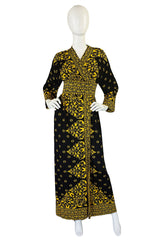 1970s Yellow & Black Maurice Dress