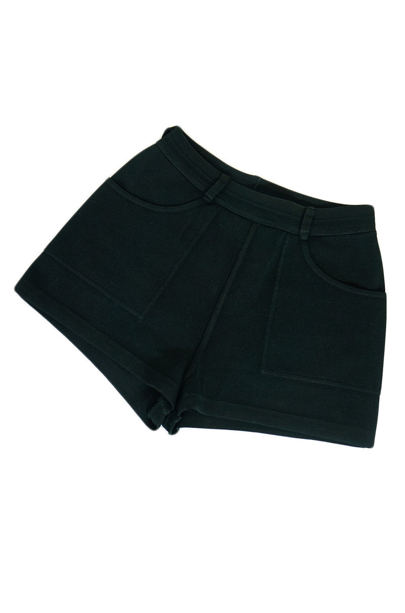 1980s Rare Alaia Black Hot Pants
