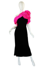 1980s Couture Nina Ricci Velvet Dress